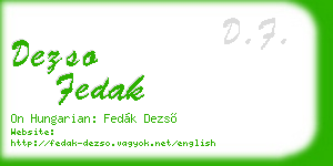 dezso fedak business card